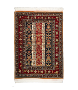 Handmade Rug In Super Fine Wool Qom (148×108 cm)