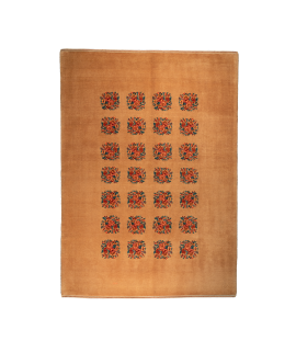 Handmade Rug In Wool & beige Color Isfahan | 210×151 cm