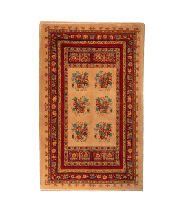 Handmade Rug In Wool & Cream Color With Vegetable Dyed Isfahan | 177×111