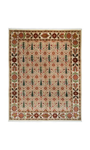 Handmade Rug in Wool & Cream Base color Chaharmahal And Bakhtiari | 222×162 cm | BANDY(Articular)