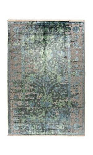 Persia Garden model l modern rug in silver & green
