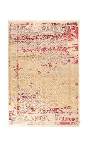 Red and Gold Modern Persian Rug | Vermillion 