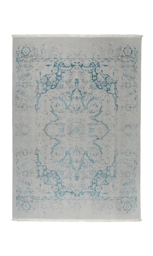 Glory Silver and Blue Rug | Modern Rugs in Wool silver & Blue Colour