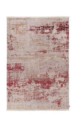 Rock Red | wool rug cream & red colour | 300×200 cm 