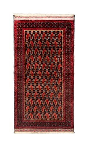 Handmade Rug in Wool & full color Razavi Khorasan | 179×99 cm | BOTTEH JEGHEH(Paisley design)