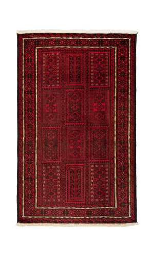 Handmade Rug in Red color Razavi Khorasan  | 219×133 cm | SHAAH ABBAASY(Palmette 