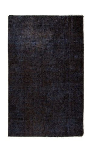 vintage black Persian rug with blue touch color | 4 sq.m | cotton material
