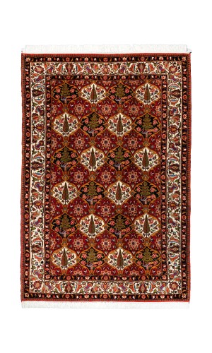 Handmade Rug in Wool & Red Base color Chaharmahal And Bakhtiari | 250×165 cm | BANDY(Articular)