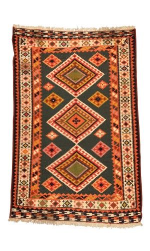 Handmade Kilim In Wool RAZAVI KHORASAN/QUCHAN | 192×128 cm | HENDESY(Geometrical)