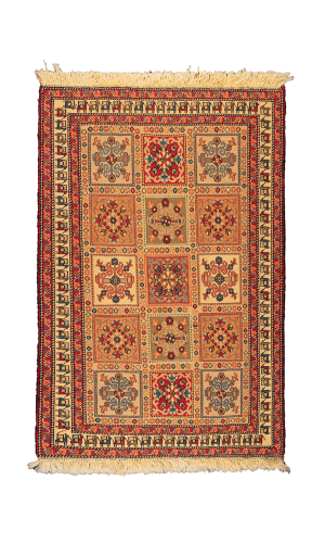 HANDMADE RUG IN WOOL IN MIX OF CREAM COPPER COLOR MASHHAD