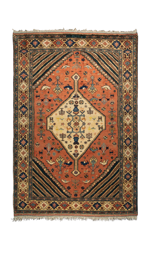 HANDMADE RUG IN WOOL & CREAM COLOR NORTH KHORASAN