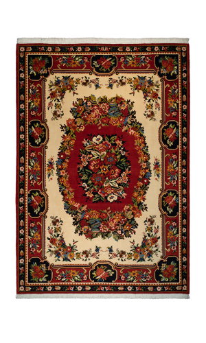 Persia Handmade Rug In Wool & Cream Color Chaharmahal And Bakhtiari