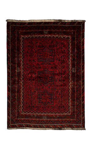 Handmade Rug In Wool red base color Fars | 174×129 cm |2 square meter