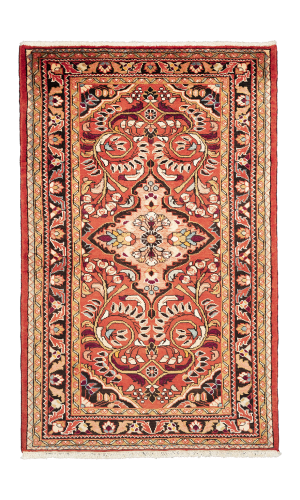 Handmade Rug In Wool in red base color Hamadan (172×108 cm)