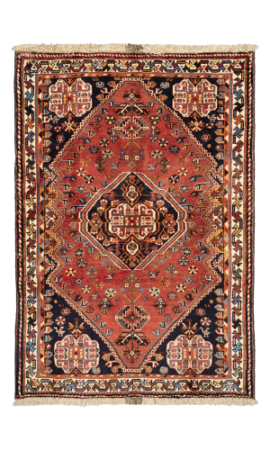 Handmade Rug In Wool & Red(Lucky Color) Fars (151×104 cm)
