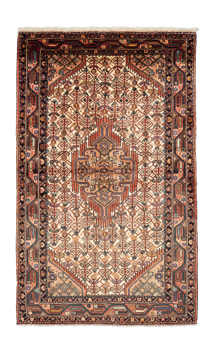 Handmade Rug In Wool in cream base color Hamadan (175×107 cm)
