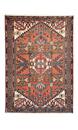 Handmade Rug In Wool Hamadan (156×106 cm)