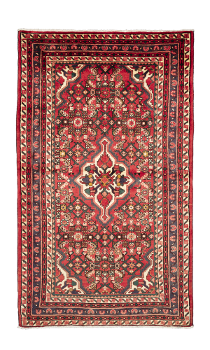 Handmade Rug In Wool in Red base color Hamadan (182×107 cm)