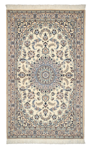 Handmade Rug In Wool & blue color Naeen Isfahan (166×100 cm)