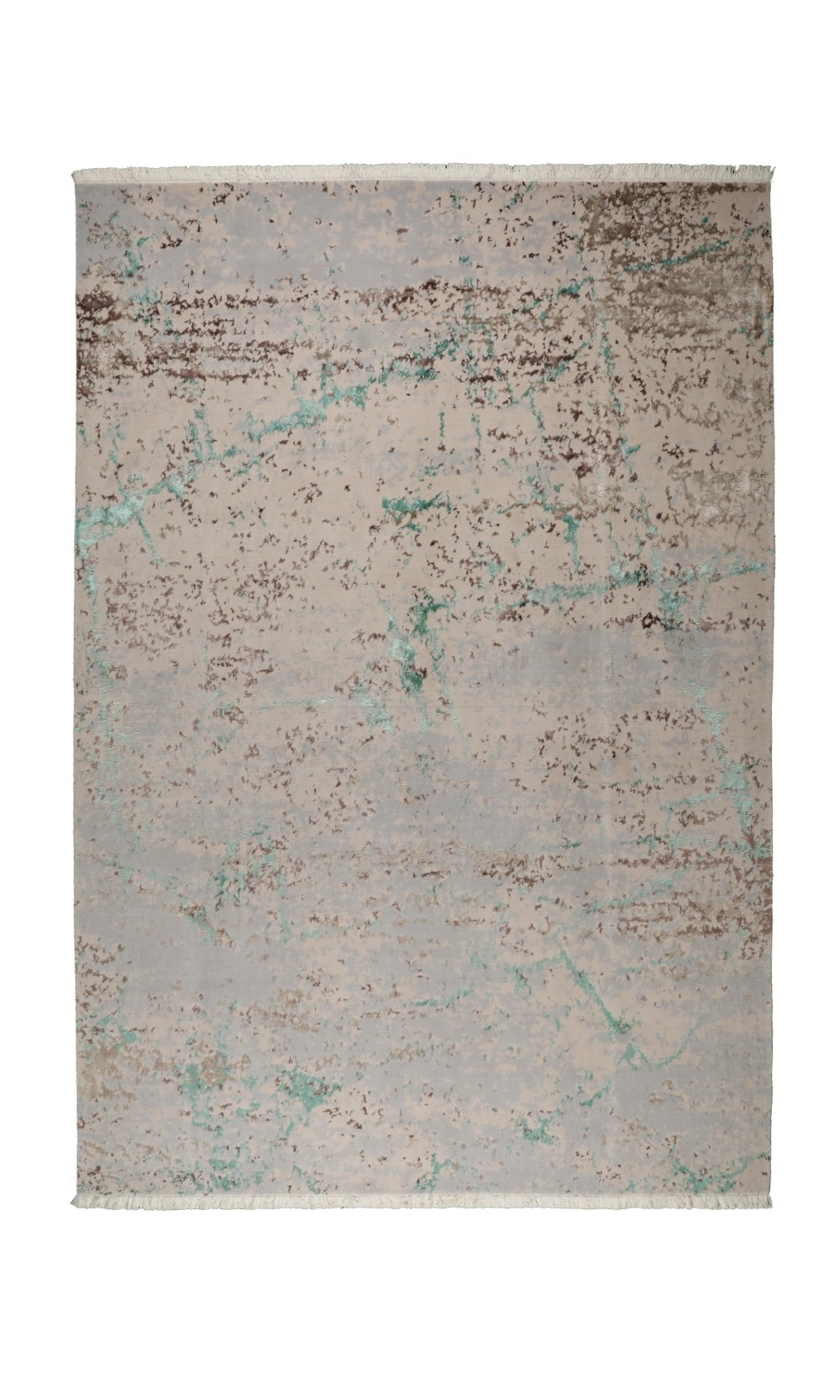Green Jade | modern wool rug cream with green touch | 240×175 cm
