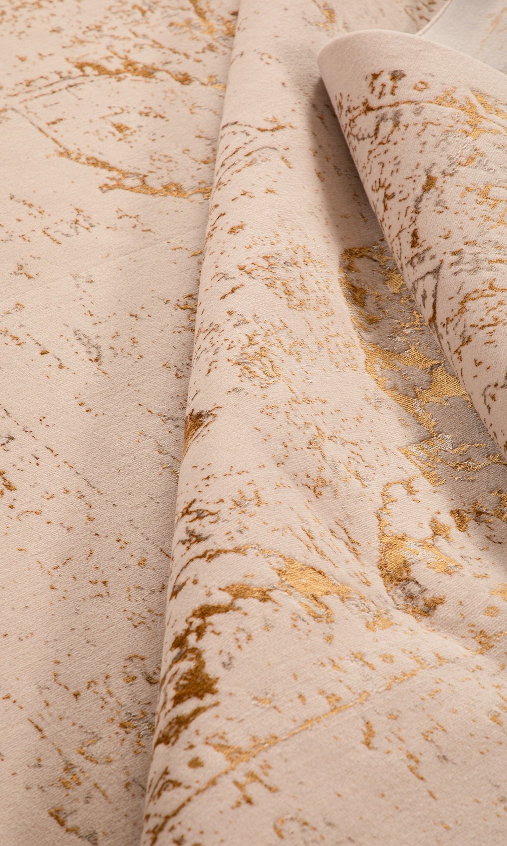 Glory | Modern persian wool rug Gold & Cream | 240×175 cm