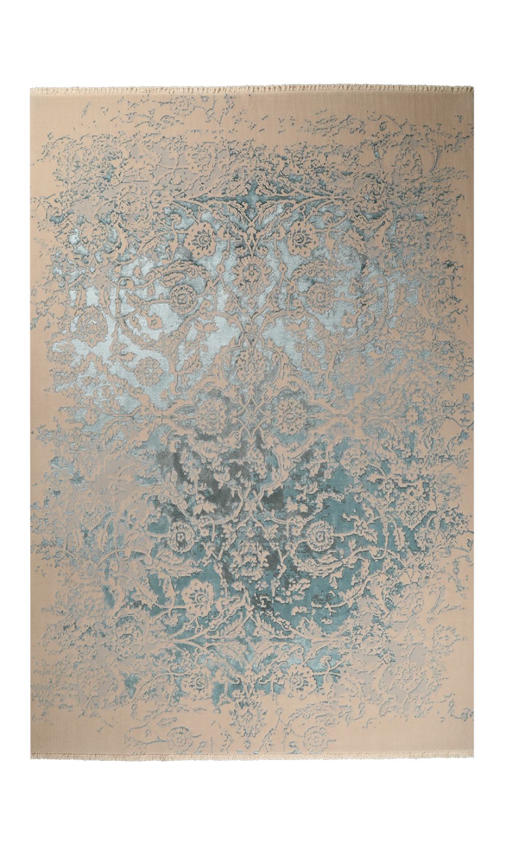 The Persia Flower Modern Rug In Blue And Cream|buy it here