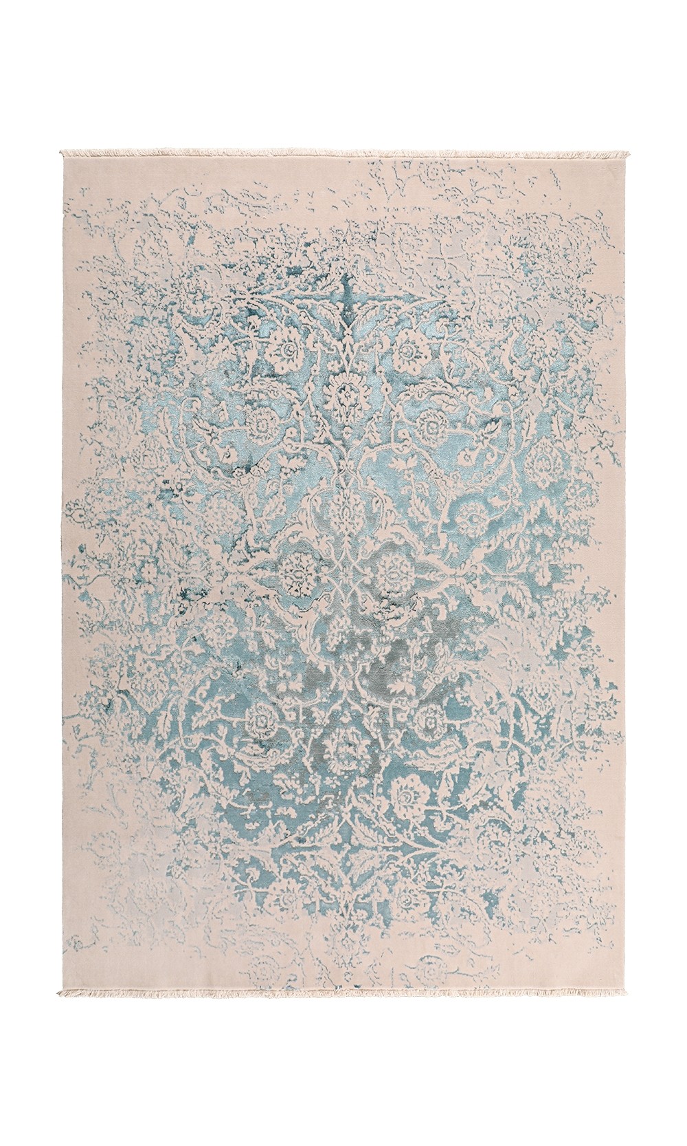 Persia flower | rug in blue & cream
