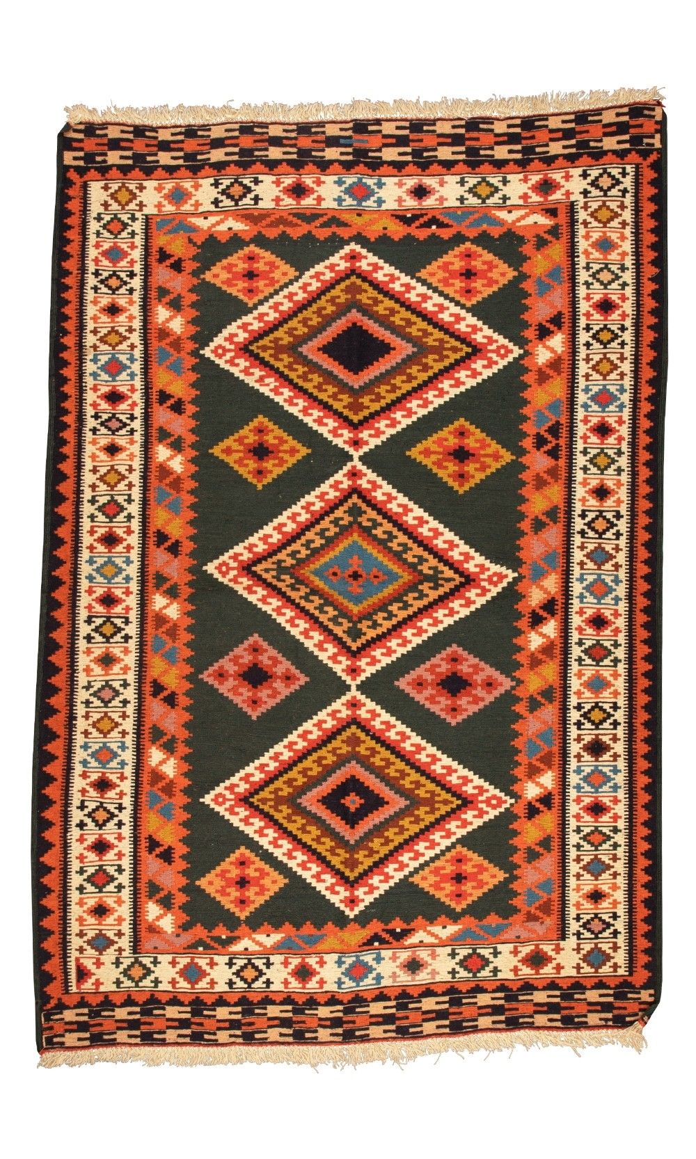 Handmade Rug In Wool Kilim RAZAVI KHORASAN/QUCHAN | 185×123 cm | HENDESY(Geometrical)