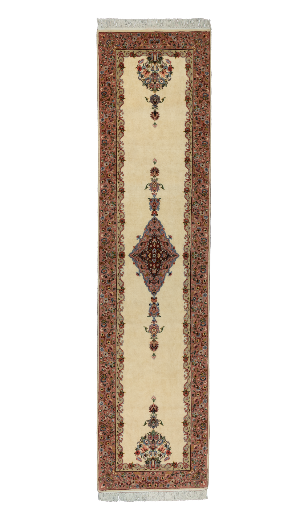 Handmade Rug In Wool & Cream Color Arak | 311×75 cm | 