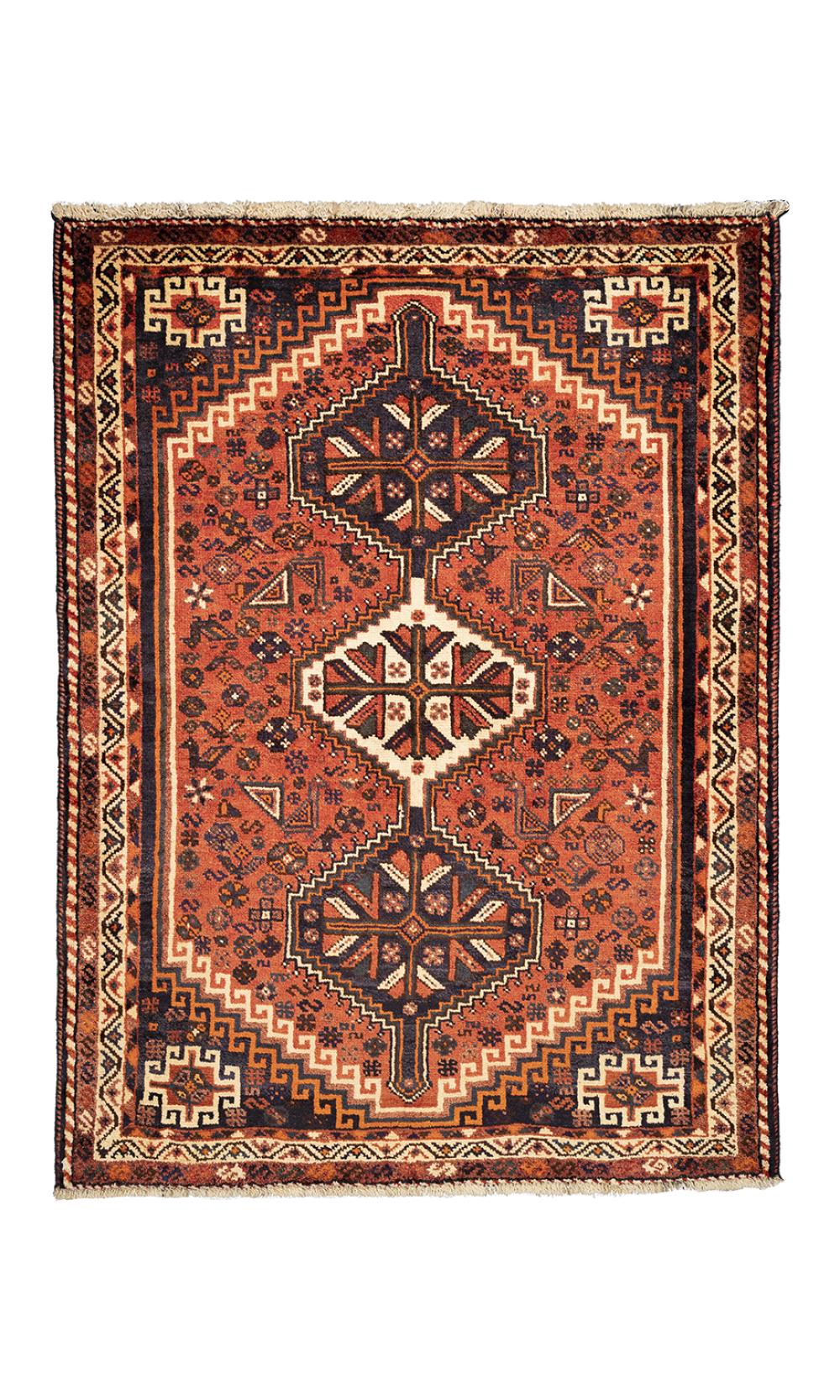 Handmade Rug In Wool & copper Fars (168×122 cm)
