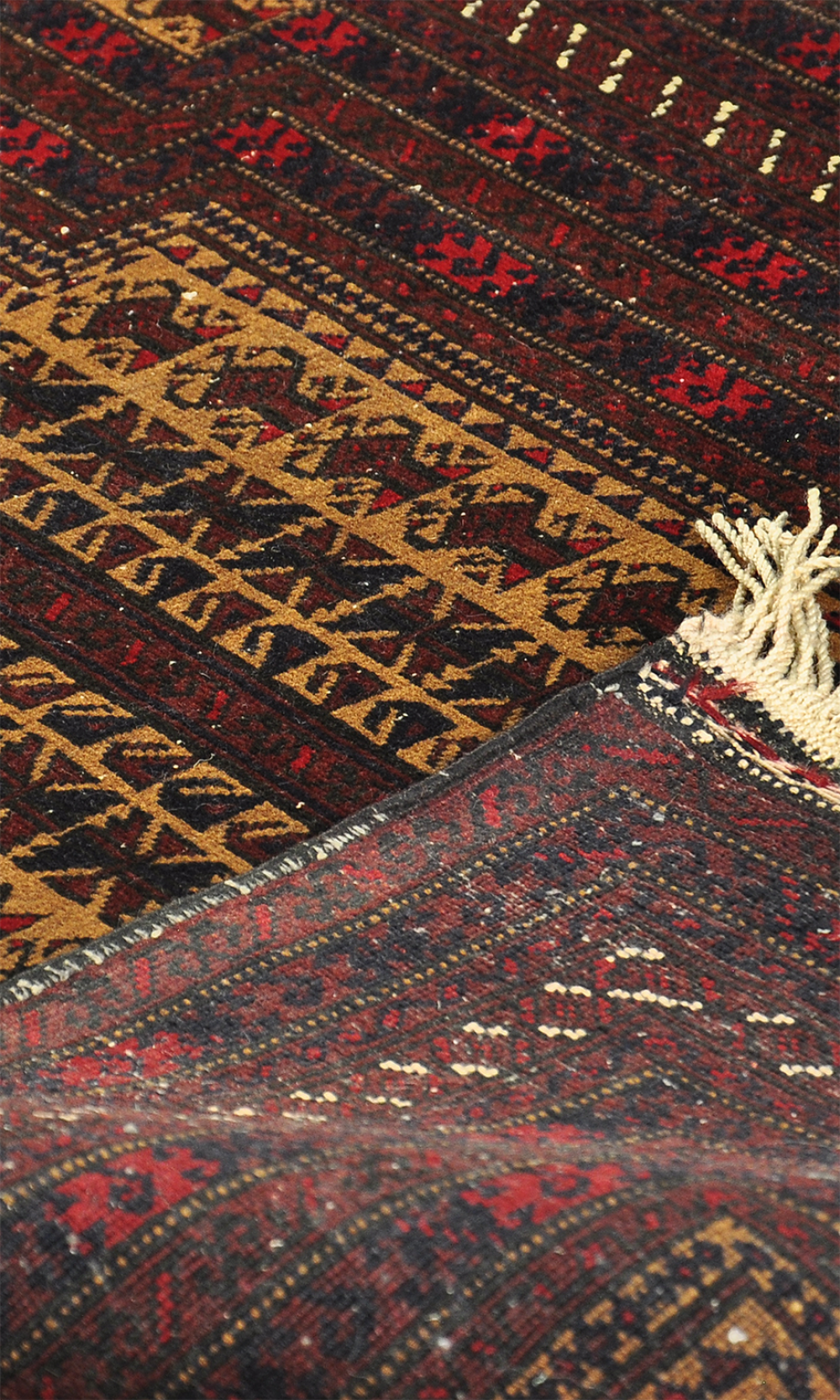 New Wool Brown Rug Razavi Khorasan | 130×90 cm | Geometrical