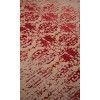 Machin made Rug In Wool red & cream color
