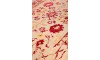 Life Collection - Machine-made Rug in Wool cream & red Color | 4 square rug