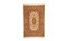 Handmade Rug In SUPER FINE WOOL & copper Color Qom | 212×144cm | SHAAH ABBAASY(Palmette flower)