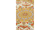 Handmade FineWool Yellow Persian Rug Qom |Palmette flower 5/32 