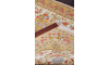 Handmade FineWool Yellow Persian Rug Qom |Palmette flower 