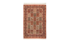 Designer Handmade Rug in Super Fine Wool, copper color Qom | 158×106 cm 