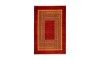 Handmade Wool Red Modern Design Rug | 253×165 cm | Foruzan Carpet - Isfahan 