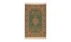 Handmade SUPER FINE WOOL GREEN color Rug | 182×116 cm | 2 square rug 