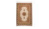 Handmade Fine Wool Brown Persian Rug Qom | 150×105 cm | Palmette flower