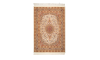 Handmade Rug In Silk Cream Color Qom | 155×107 cm | 2 square meter