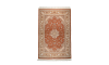 HANDMADE RUG IN SUPER FINE WOOL & COPPER COLOR ISFAHAN