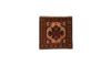 Handmade Rug In Wool & Copper Color Quchan | 135x144 | SHAAH ABBAASY(Palmette flower) Pattern