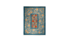 Wool Blue Persian Rug Isfahan | Area Rug | Floral Pattern 