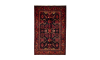 Handmade Rug In Wool in Black base color Hamadan | 216×139 cm | SHAAH HENDESY(Geometrical)