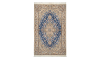 Handmade Rug In Wool & blue color Naien Isfahan (169×106 cm)