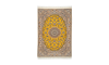 Handmade Rug In Wool & Golden color Naeen Isfahan (155 ×108 cm)