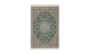 Handmade Rug In Wool & Green color Naeen Isfahan | 117 × 80 cm