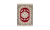 Handmade Rug In Wool & Red color Naein Isfahan ( 85 × 62 cm)