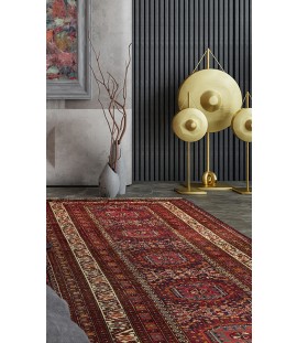 Runner Handmade Runner Rug in Wool Razavi Khorasan | 300×114 cmm | GHAABY(Panel design)